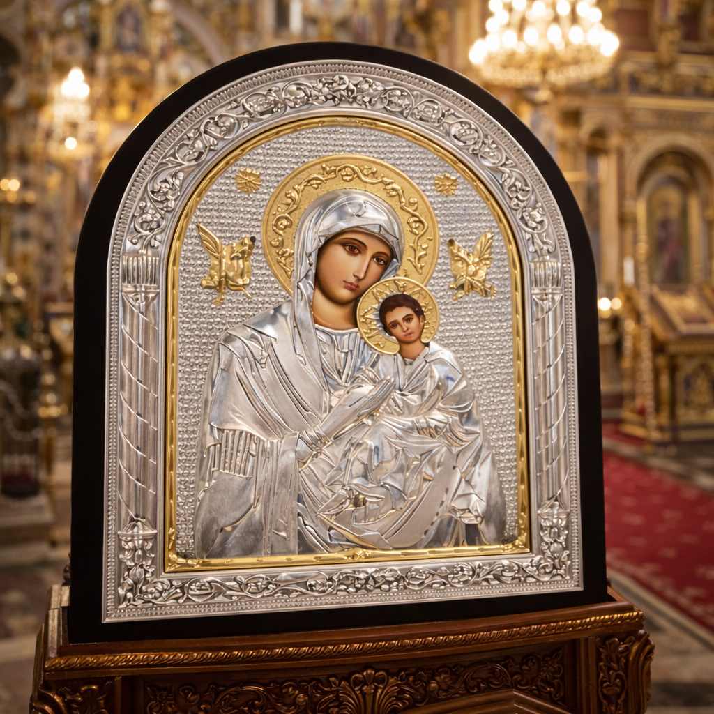 Icoana Maica Domnului cu Pruncul Iisus, Sfintită la Mănăstirea Agapia