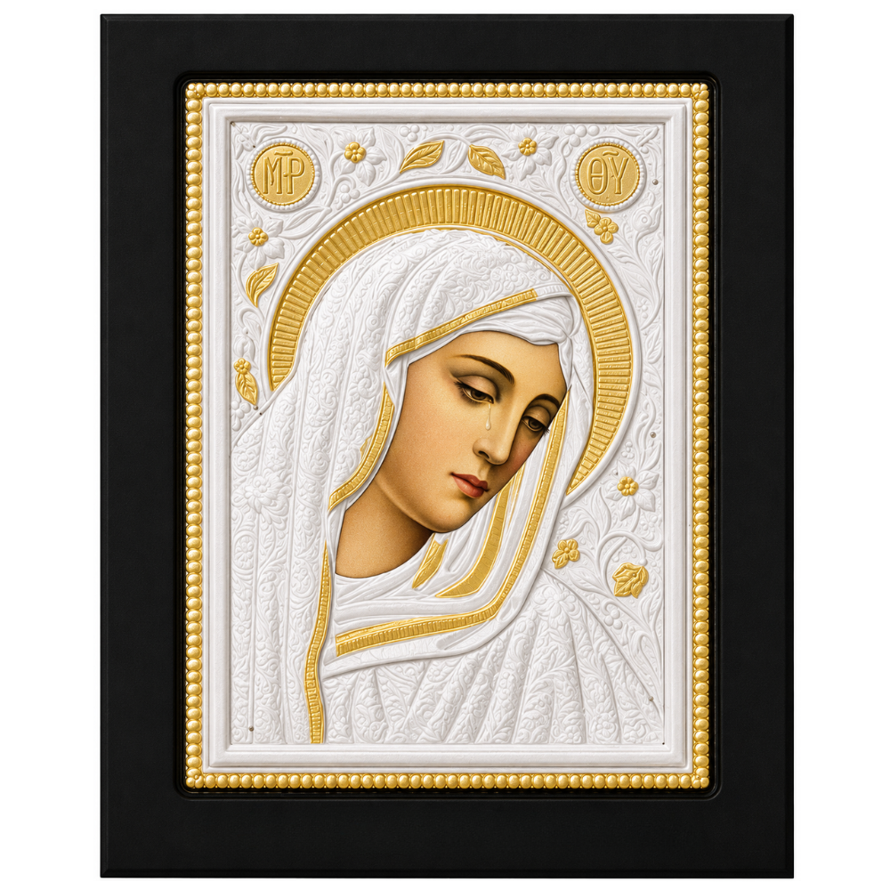 Icoana Maicii Domnului, Lucrata manual pe lemn de Mahon, Import Athos