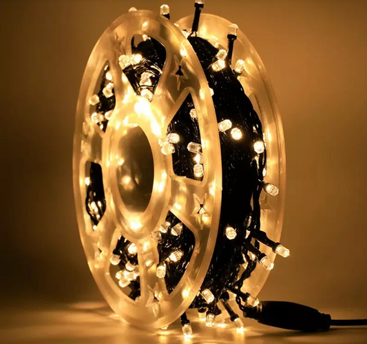 Instalatie Rola Alb Cald 100m, 1000 led, Rezistenta la precipitatii IP44