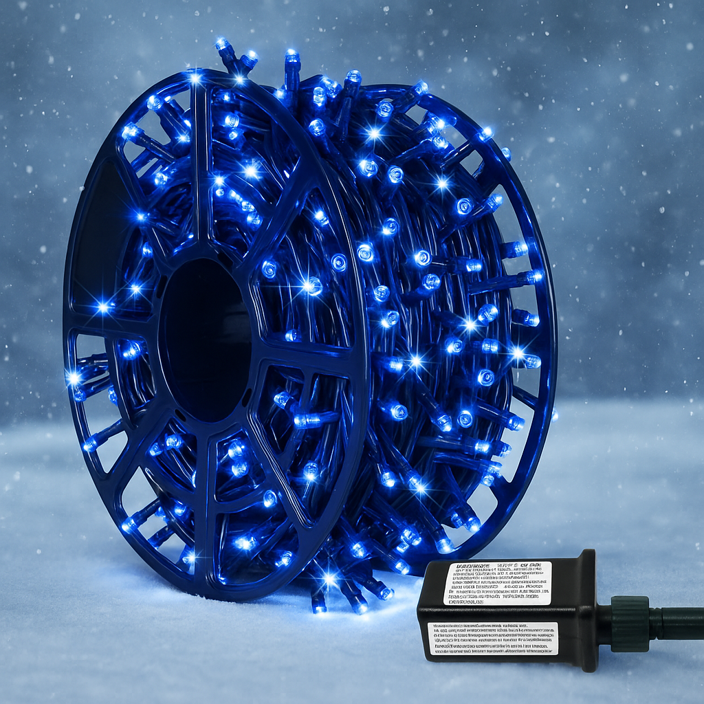 Instalatie Rola Albastru 50m, 500 led, Rezistenta la precipitatii IP44