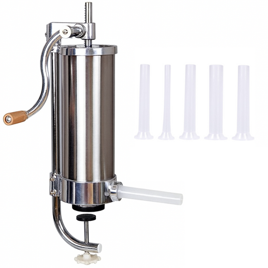 Masina pentru umplut carnati,vertical, 3kg, inox, 5 palnii, prindere menghina