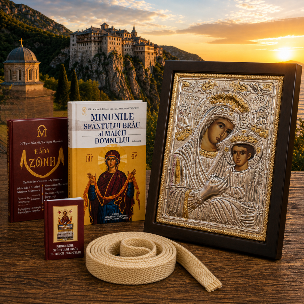 Icoana Maicii Domnului impreuna cu Sfantul Brau de la Vatoped, Paraclisul Sfantului Brad si Minunile Sfantului Brau