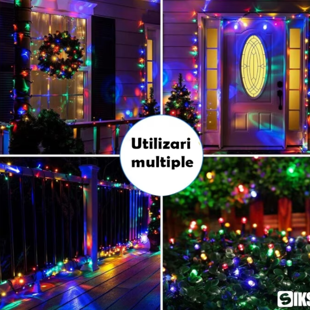 Instalatie Rola Multicolor 100m, 1000 led, Rezistenta la precipitatii IP44